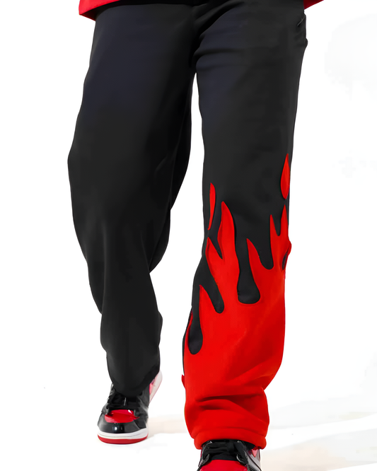 Baggy Flame Trackpants – Custom Fit Streetwear for Daily Wear