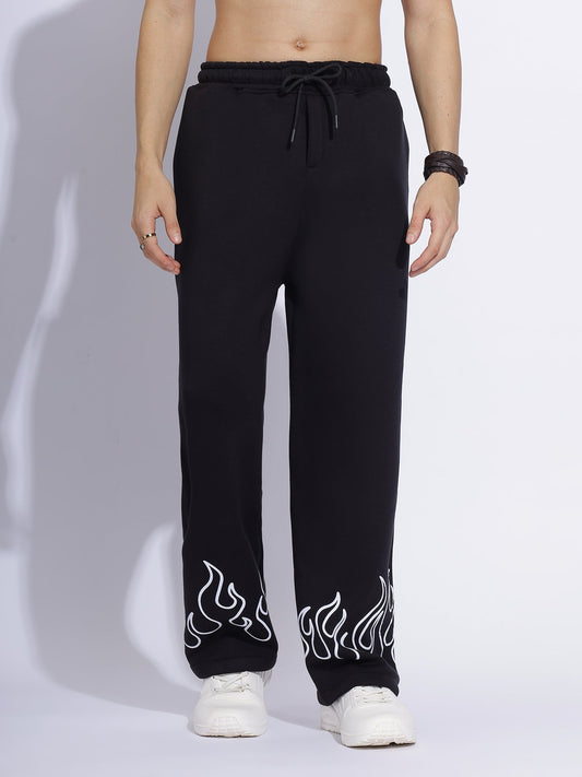 Baggy Flame Trackpants – Bold Streetwear for the Fashion-Forward