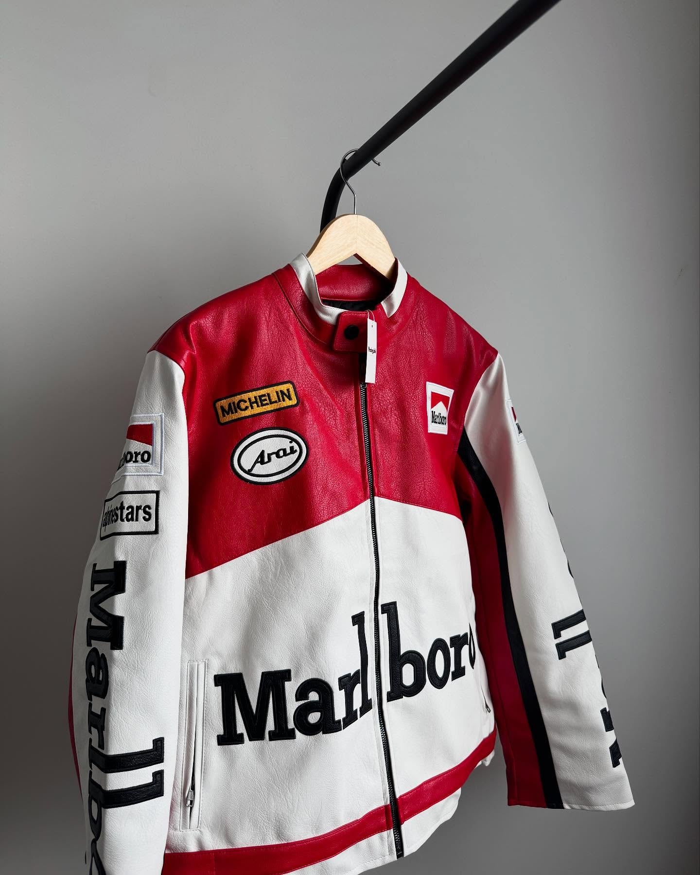 Marlboro Racing Leather Jacket – Vintage F1 Style | Street Wears