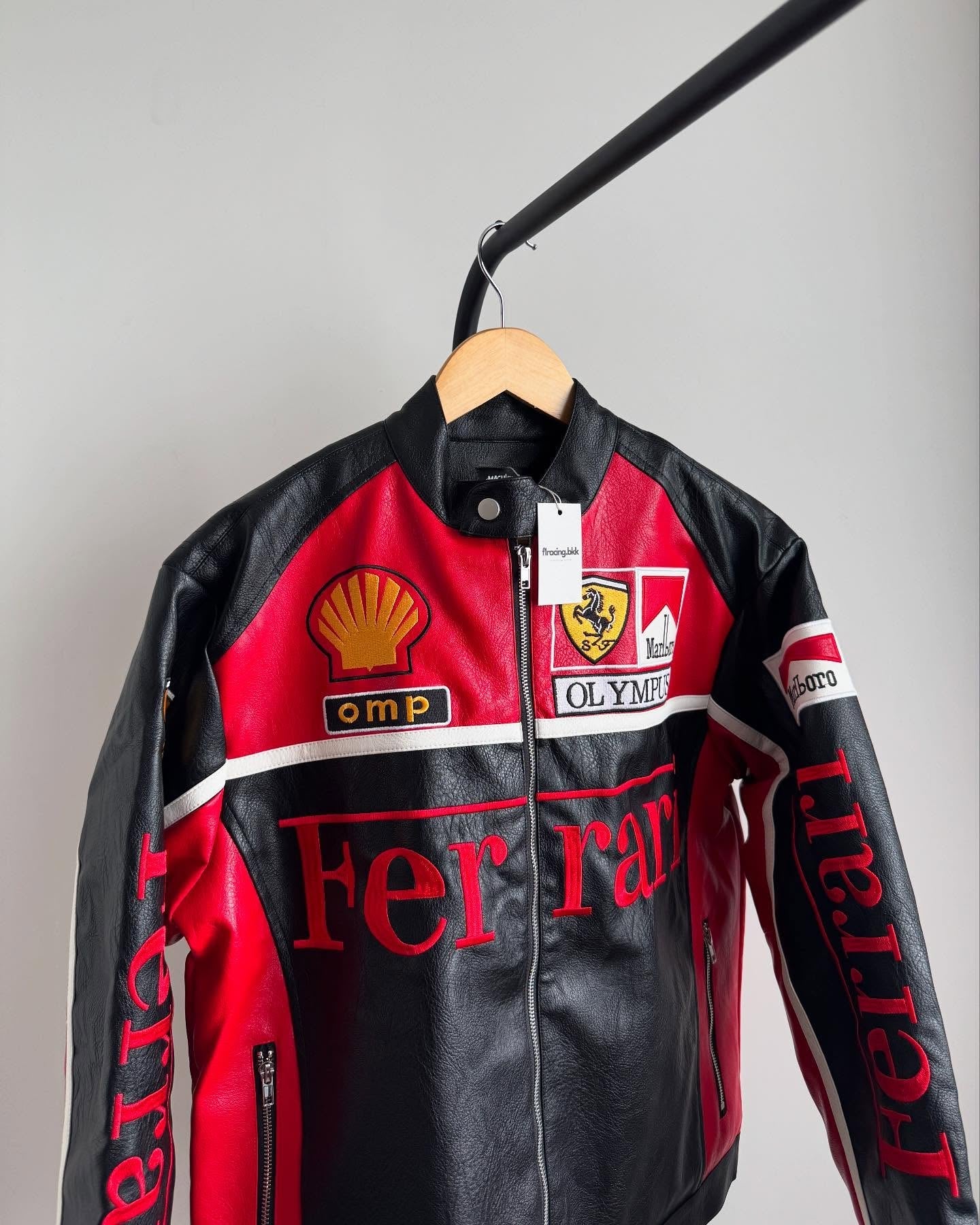 Ferrari Leather Racing Jacket – Scuderia F1 Edition | Street Wears
