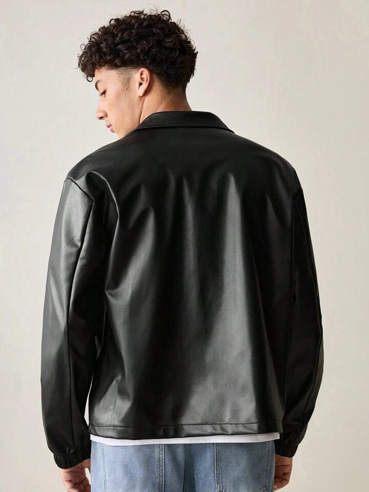 Black Faux Leather Premium Jacket