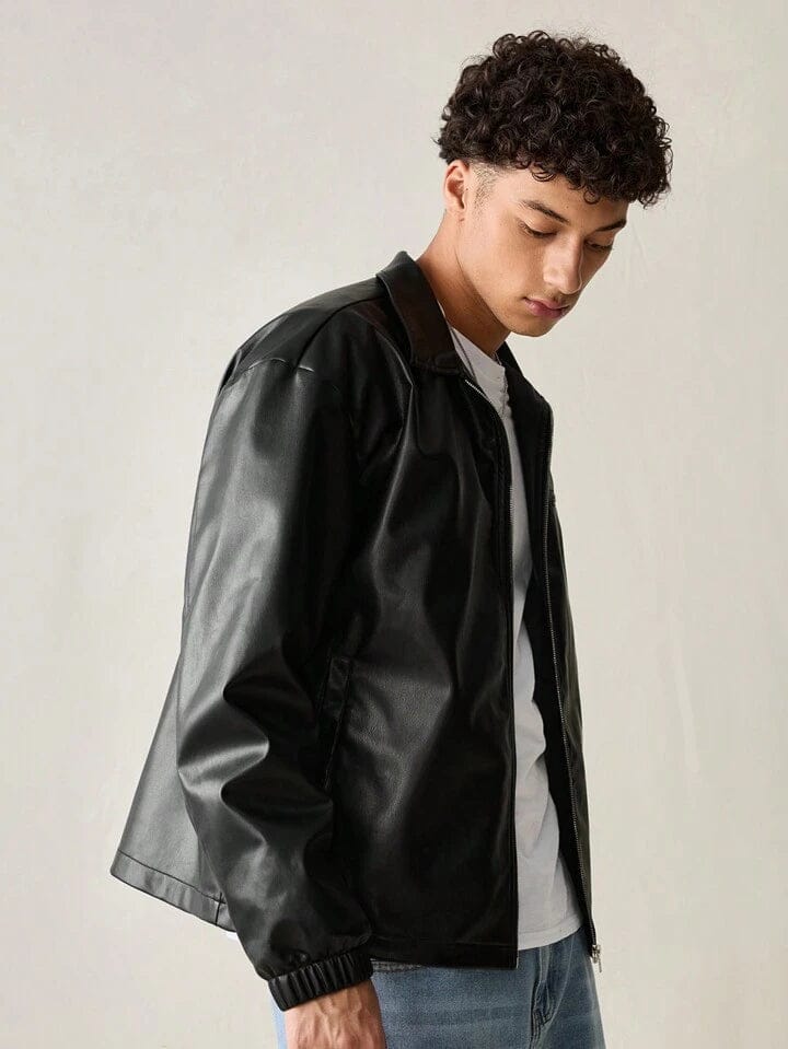 Black Faux Leather Premium Jacket